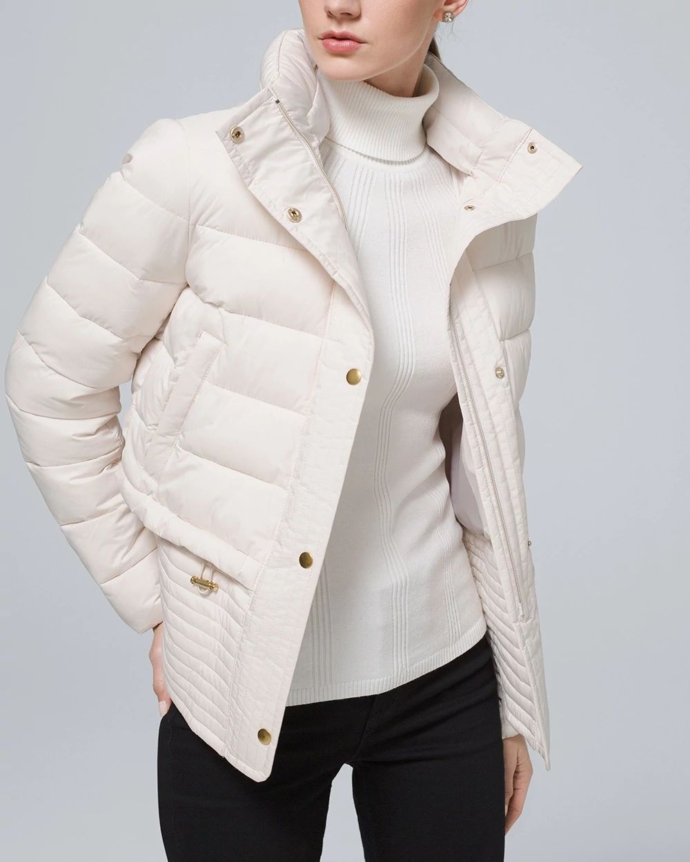 Peplum Puffer Jacket